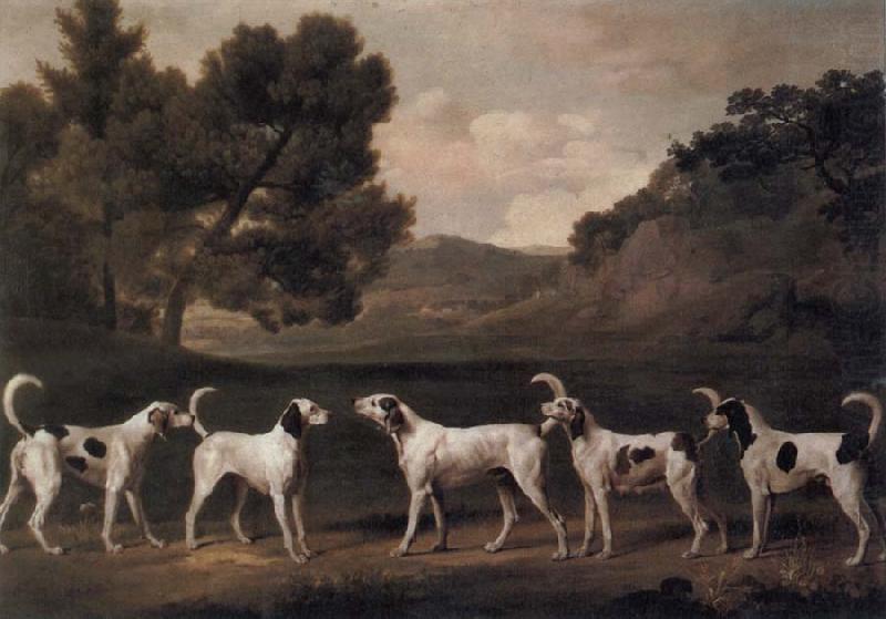 Foxhounds in a Landscape, George Stubbs